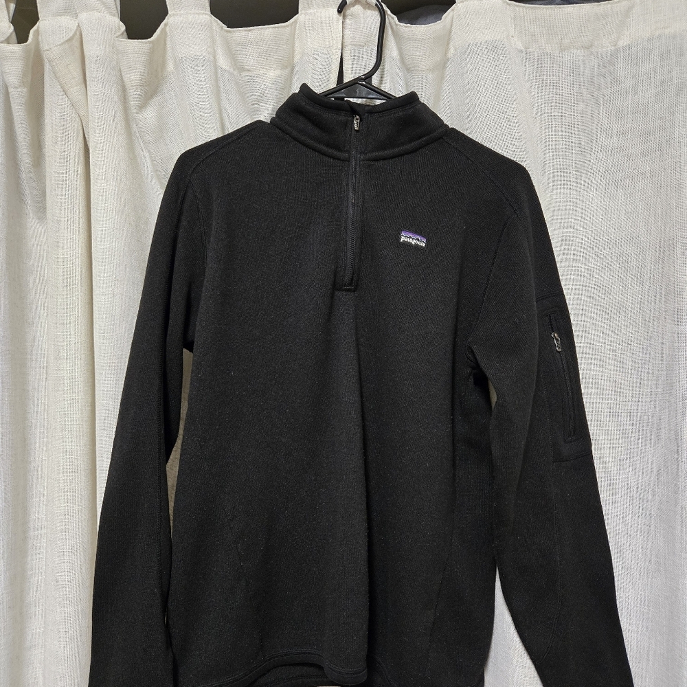 Patagonia 1/4 Zip Better Sweater Womens Extra Large Black Fleece Pullover